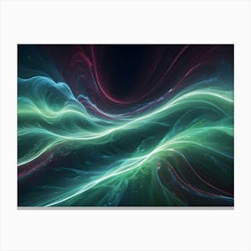 Abstract Swirling, Colorful Lines Creating A Dynamic And Mesmerizing Effect Against A Dark Background Canvas Print