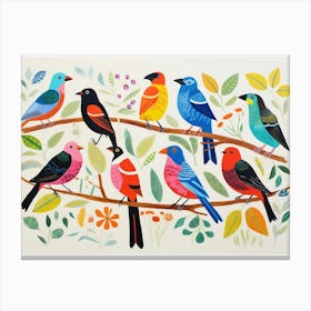 Colourful Bird Painting 6 Canvas Print