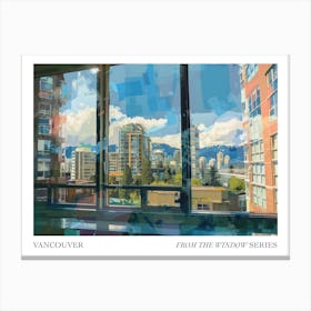 Vancouver From The Window Series Poster Painting 4 Canvas Print