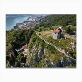 Castello dell'Innominato On The Lake Como Print Canvas Print