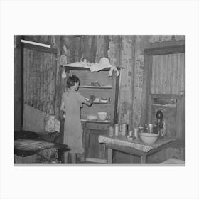 Kitchen Of Tenant Farmer Near Warner, Oklahoma By Russell Lee 1 Canvas Print