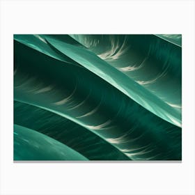 Abstract Image Of Swirling, Flowing Lines In Shades Of Green, Creating A Sense Of Movement And Energy Canvas Print