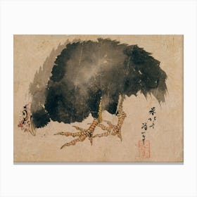 Hokusai Ukiyo-e Kiwi Bird Canvas Print