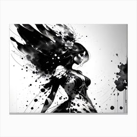 Black And White Painting 3 Canvas Print