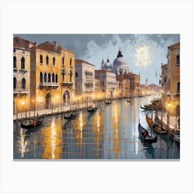 Venice At Night 1 Canvas Print