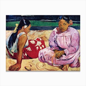 Tahitian Women On The Beach (1891), Paul Gauguin Canvas Print
