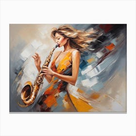 Saxophone Player Canvas Print