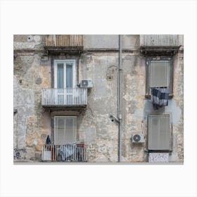 Windows In Naples, Italy Canvas Print