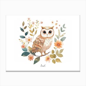 Little Floral Owl 2 Poster Canvas Print
