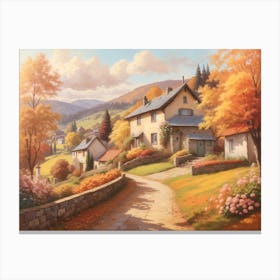 Autumn Village Canvas Print