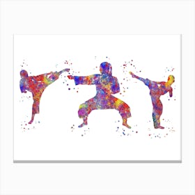 Karate Family Canvas Print