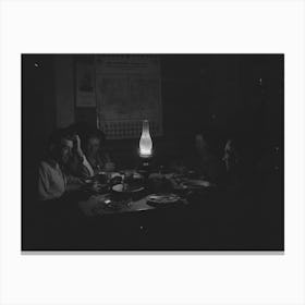 Untitled Photo, Possibly Related To Farm Family After Evening Meal, Pie Town, New Mexico By Russell Lee Canvas Print