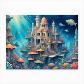 Castle Under The Sea Canvas Print