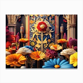 Royal Garden Court Canvas Print