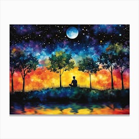 Meditating Canvas Print