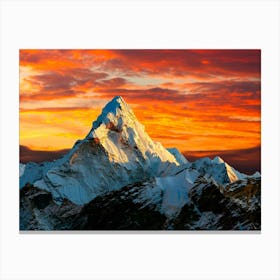 Everest At Sunset 1 Canvas Print