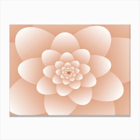 3d Abstract Orange Floral Spiral Background Canvas Print