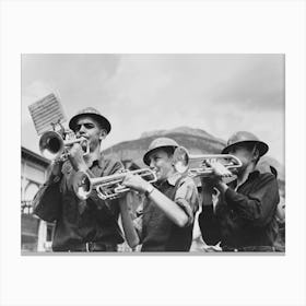 High School Band At The Miners Labor Day Celebration, Silverton, Colorado By Russell Lee Canvas Print