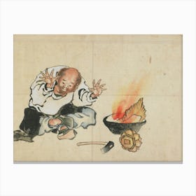 Hokusai Ukiyo-e Chinese Calligraphy Canvas Print