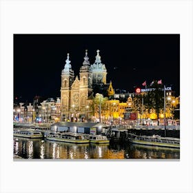 Amsterdam At Night 9 Canvas Print