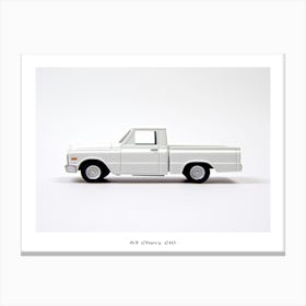 Toy Car 67 Chevy C10 White Poster Canvas Print