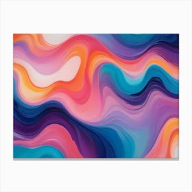 Abstract Wavy Pattern Of Colors Canvas Print