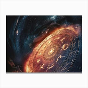 Zodiac Wheel 1 Canvas Print