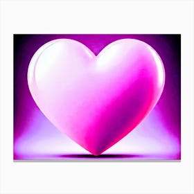 Pink Heart 1 Canvas Print