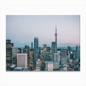 Toronto Cityscape At Twilight Canvas Print