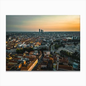 Poster Città Milano Italia Wall Art per decorazione Canvas Print