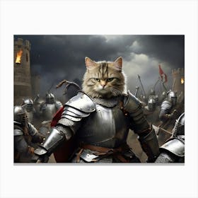 Knight Cat Canvas Print