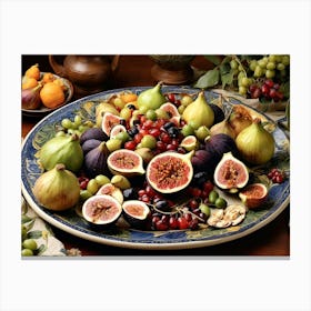 Figs And Grapes Canvas Print