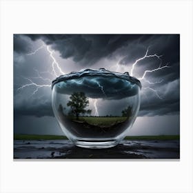 Water In A Glass Canvas Print