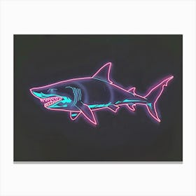 Neon Pink Largetooth Cookiecutter Shark 2 Canvas Print