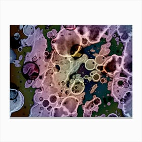 Abstract Purple Smoke Japanese Art 2 Canvas Print