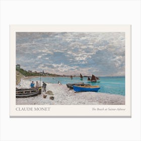 The Beach At Sainte Adresse, Claude Monet Poster Canvas Print