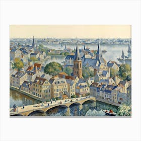 View Of A City Canvas Print