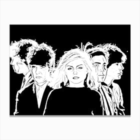 Blondie Music Band Black In White Canvas Print