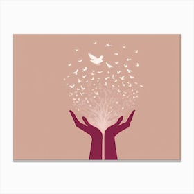 KINDNESS VECTOR ART Canvas Print