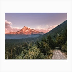 Sunset Over Mt. Hood - Forest Mountains Canvas Print