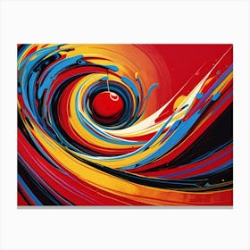 Abstract Swirl Painting 3 Canvas Print