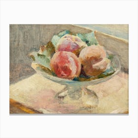 Peach Still Life Fruit Painting Studio McGee Canvas Print