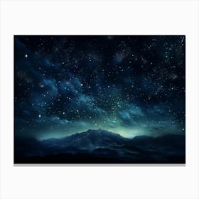 Starry Night Sky Canvas Print