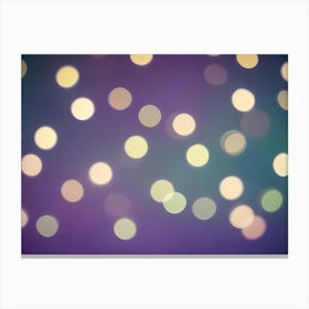 Abstract Image Of A Blurred Background With A Scattering Of Golden, Round Lights 3 Canvas Print