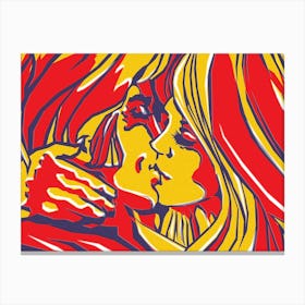 Kiss 70s Canvas Print