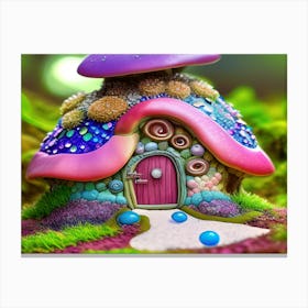 Crystal  Mushroom Garden Canvas Print