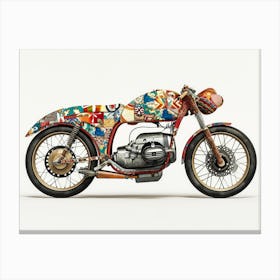 Vintage Colorful Scooter 5 Canvas Print