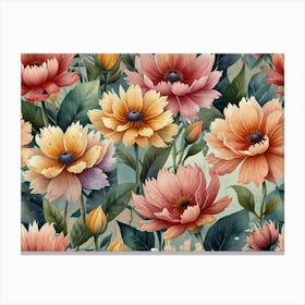 Floral Pattern 9 Canvas Print