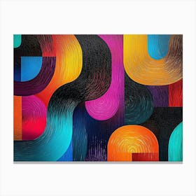 Colorful Different Shapes Canvas Print