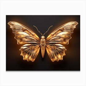 Golden Butterfly Canvas Print